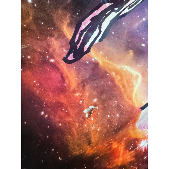 Snoopy Space Galaxy 5/475 Print poster Peanuts Reachable For The Stars READ - Picture 3 of 8